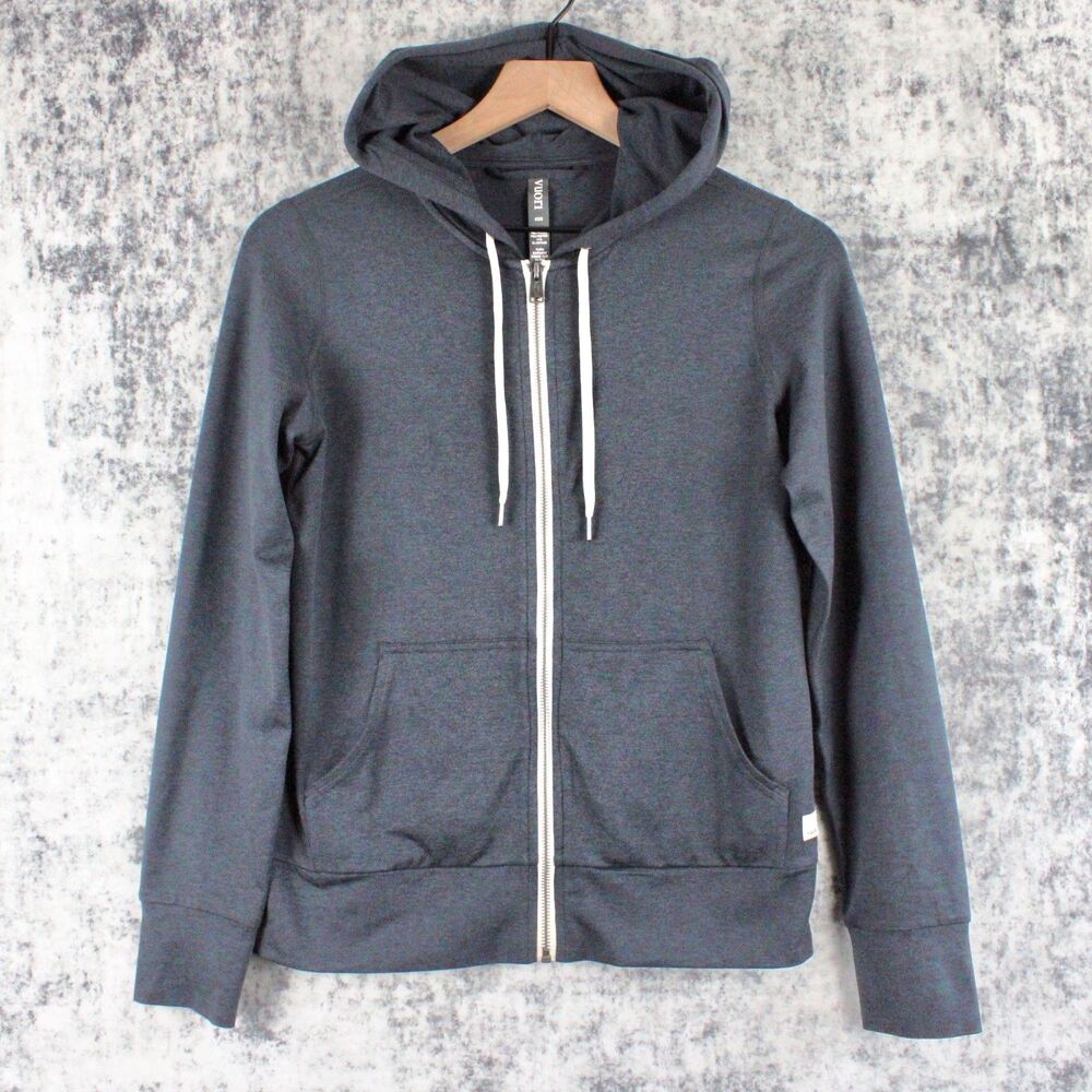 VUORI Halo 2.0 Performance Hoodie Womens XXS Navy Blue Full Zip VW268